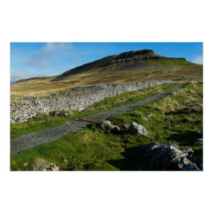 Penyghent seen from the footpath leading up poster