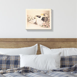 Peonies, 1935 by Louis Icart Canvas Print