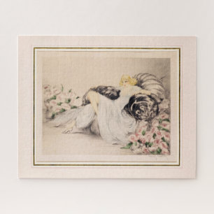 Peonies, 1935 by Louis Icart Jigsaw Puzzle