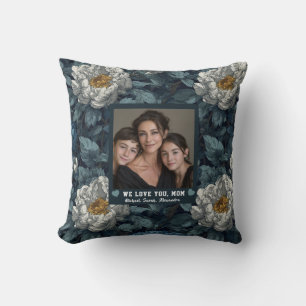 Peonies Best Mum Ever Condo Decor Coastal Cushion