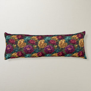 Peonies Bouquet Coastal Decor Elegant Memory Foam Body Cushion