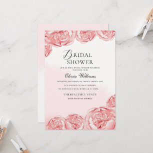 Peonies Bridal Shower Invitation