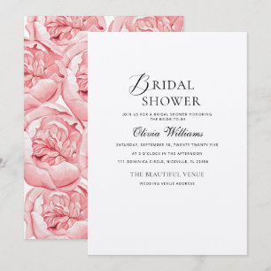 Peonies Bridal Shower Invitation