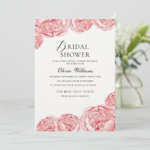 Peonies Bridal Shower Invitation
