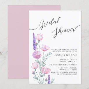 Peonies Bridal Shower Invitation