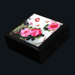 Peonies&Butterflies/Double Happiness Wedding Gift Gift Box<br><div class="desc">A perfect gift for weddings/anniversaries. The stamp in red can be removed if you so choose.  This Original Chinese Brush Painting features two butterflies frolicking in the blooming peony blossoms. And the stamp in red means " Double Happiness ",  a symbol you can see in every Chinese Wedding.</div>