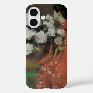 Peonies by William Merritt Chase, Vintage Fine Art iPhone 16 Case
