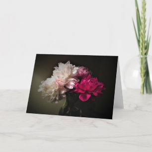 Peonies, card