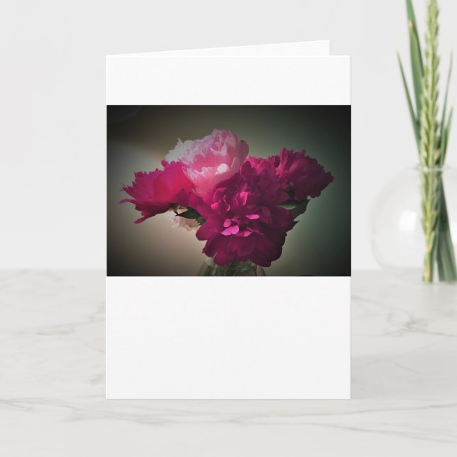 Peonies, card (Front)