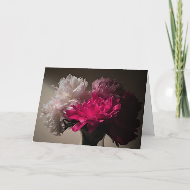 Peonies, card (Front)