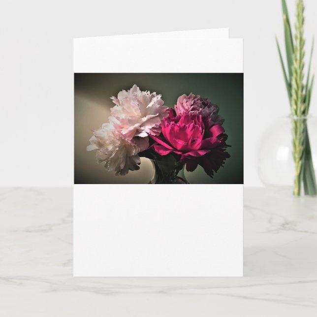 Peonies, card (Front)