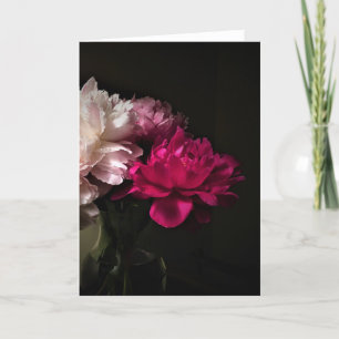 Peonies, card