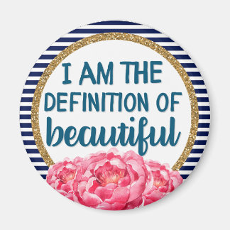 Peonies Definition of Beautiful Encouragement Magnet