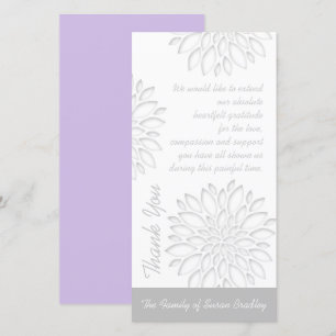 Peonies Digital Paper Cut-Out 3 Sympathy Thank You Card