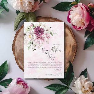Peonies elegant Mother's Day Holiday Card