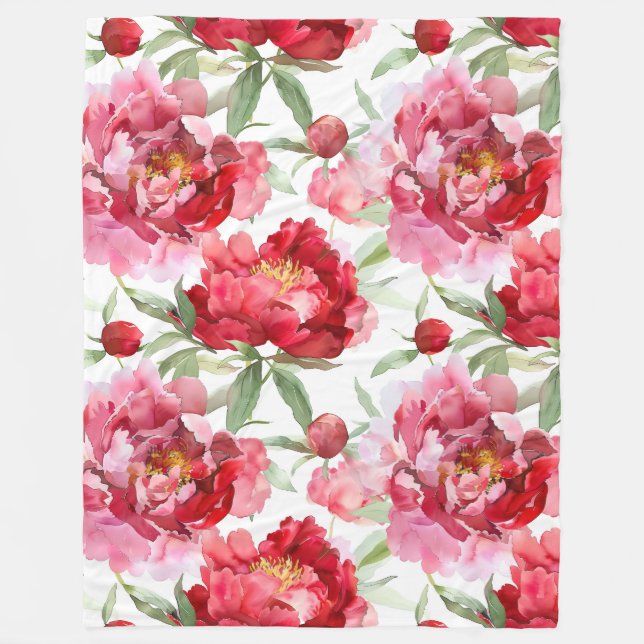 Peonies fleece blanket (Front)