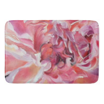 Peonies Floral Bath Mat