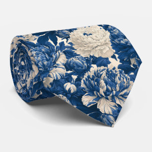 Peonies Floral Engagement Spring Wedding Tie