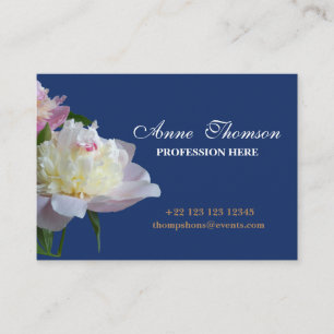 Peonies Floral Professional Bussines Card