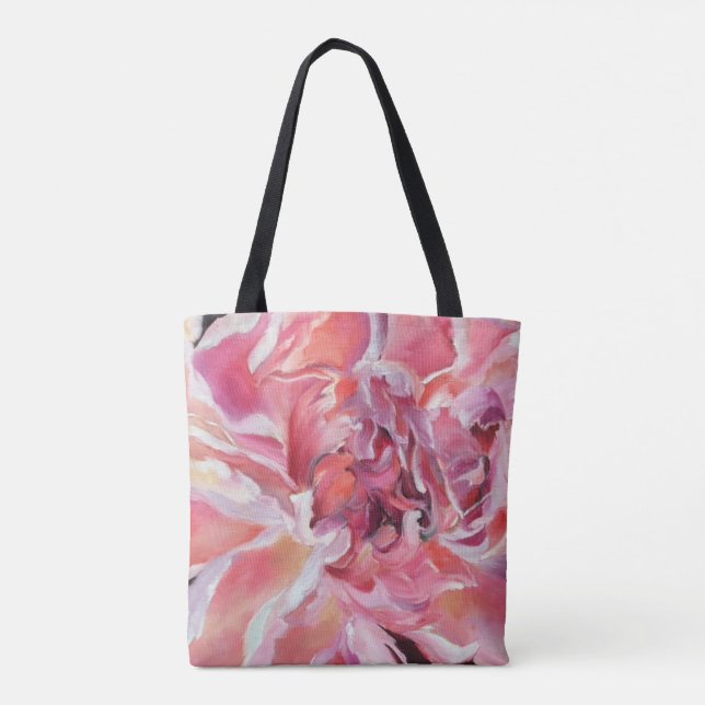 Peonies Floral Tote Bag (Back)