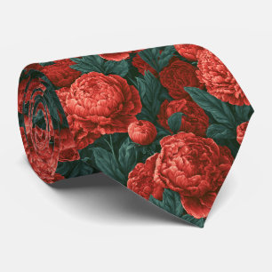 Peonies Floral Uncle Commencement Tie