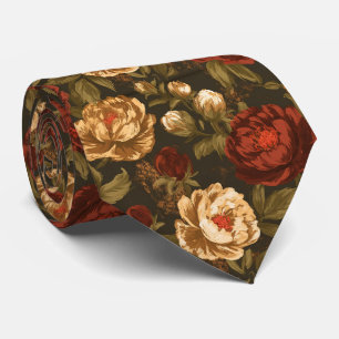 Peonies Flower Bride Father Boho Wedding  Tie