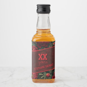 Peonies Flower Food and Beverage Label Set