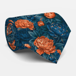 Peonies Flower Groomsman Fancy Wedding Tie