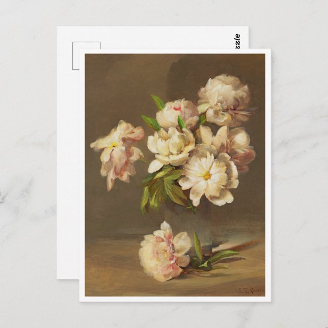 Peonies in a Vase, Charles Ethan Porter  Postcard (Front/Back)