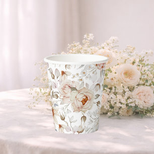 Peonies in Bloom Paper Cups