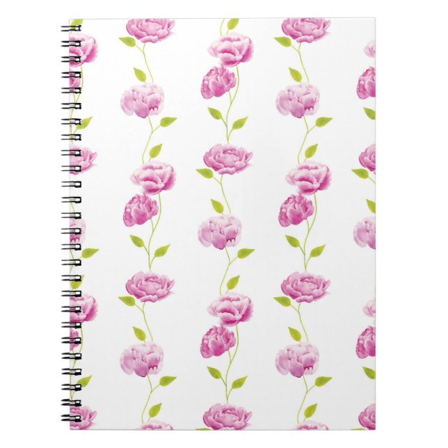 Peonies in the Orangery Spiral Notebook (Front)
