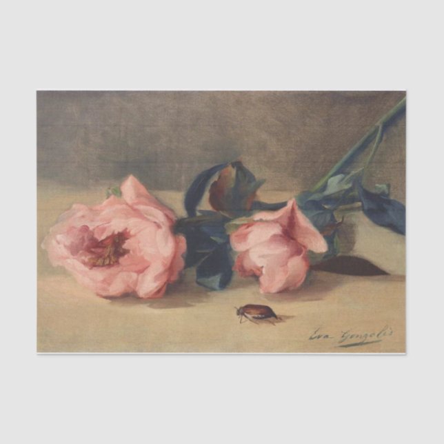 Peonies & June Bug by Eva Gonzales Tissue Paper (Front)