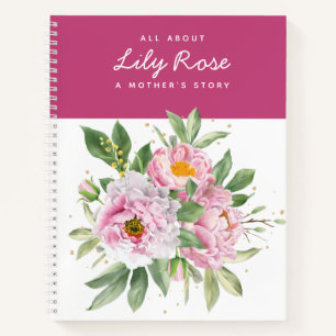 Peonies Letters to My Daughter Keepsake Notebook