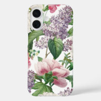 Peonies & Lilacs Flower Garden Watercolor Pattern