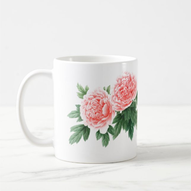 Peonies mug (Left)