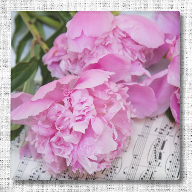 Peonies On Piano Sheet Music  Magnet (Creator Uploaded)