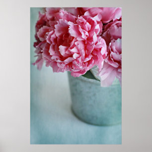 Peonies on the Table Poster
