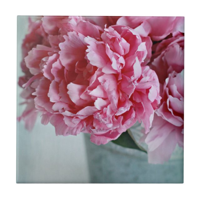 Peonies on the Table Tile (Front)