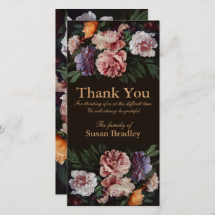 Peonies Painting 3 Sympathy Thank You Photo Card