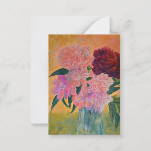 Peonies Painting Card