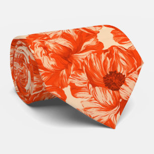 Peonies Pattern Businessman Classic Wedding Tie