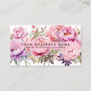 Peonies Peony Flowers Business Cards