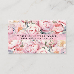 Peonies Peony Flowers Business Cards