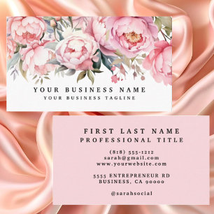 Peonies Peony Flowers Business Cards