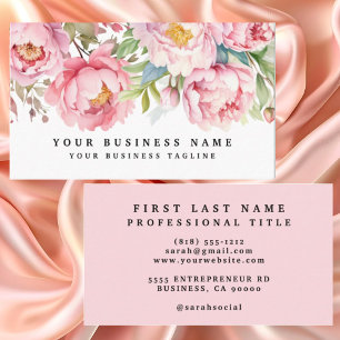 Peonies Peony Flowers Business Cards