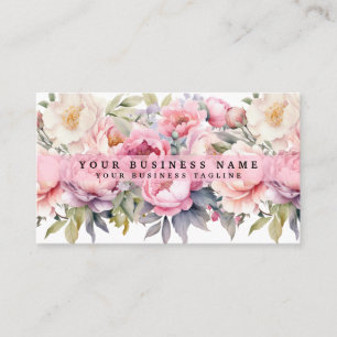 Peonies Peony Flowers Business Cards