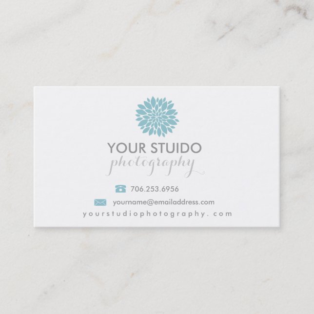Peonies Photography Business Card | Photography (Front)
