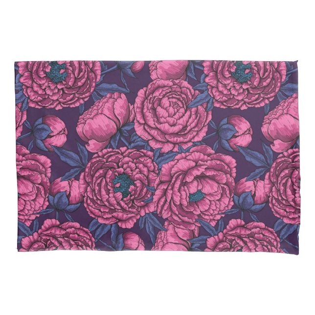 Peonies Pillow Case (Front-Left)