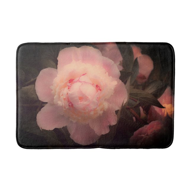 Peonies Pink Peony Flowers Nature Bath Mat (Front)
