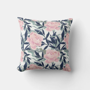 Peonies pink rose flowers flower garden bouquet cushion